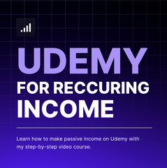 Udemy for Recurring Income | E-Book | Video | Audio